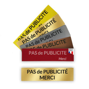 Plaquette pas de Pub Or Brossé